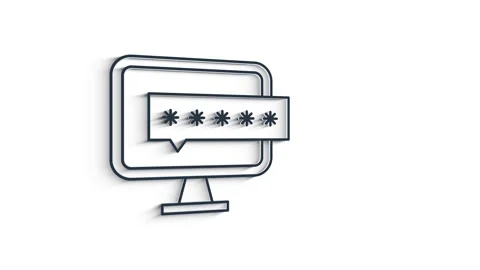 Cyber security 3D shadow icon with shield and check mark. Security concept Vídeo Stock 153820777