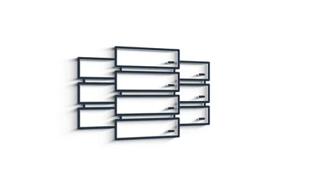 Cyber security 3D shadow icon with shield and check mark. Security concept Vídeo Stock 153820870