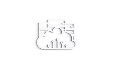 Cyber security 3D shadow icon with shield and check mark. Security concept Vidéo 153832716