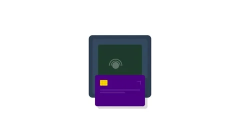 Cyber Security Access Terminal with Deep Violet Keycard and Emerald Green S.. 動画素材 346611396