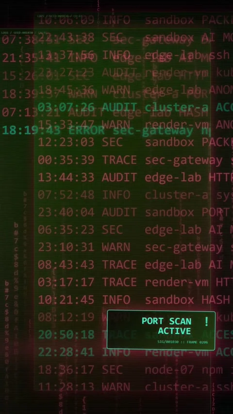 Cyber Security Alert Root Login Blocked Digital Screen Stock Footage 335344807