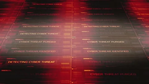 Cyber Security Analyst Interface - Orange Colors Stock Footage 305692340