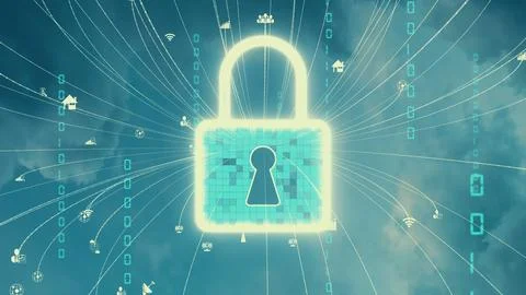 Cyber Security and Alteration Data Protection on Digital Platform Stock Photos