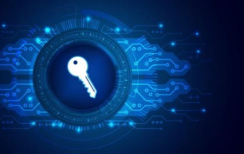 Cyber security and data privacy protection vector illustration. Internet secu Illustrazione stock