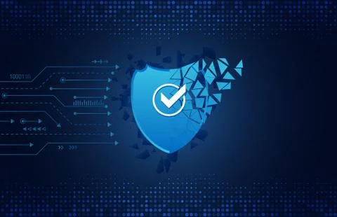 Cyber security and data privacy protection vector illustration. Internet secu イラスト素材