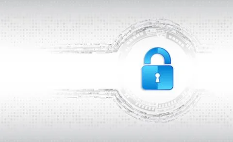 Cyber security and data privacy protection vector illustration. Internet secu Stock Illustration