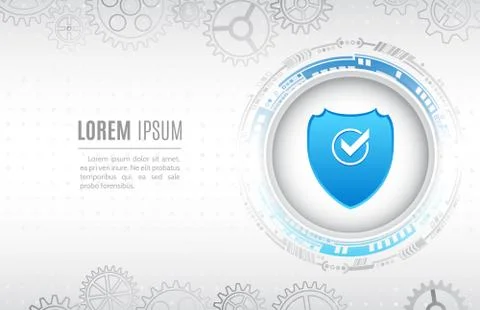 Cyber security and data privacy protection vector illustration. Internet secu Illustrazione stock