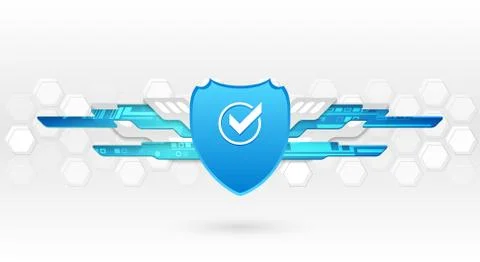 Cyber security and data privacy protection vector illustration. Stock Illustration