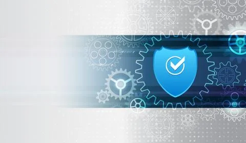 Cyber security and data privacy protection vector illustration. Global networ Stock Illustration