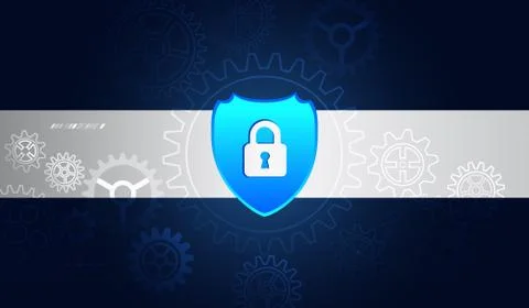 Cyber security and data privacy protection vector illustration. Global networ Stock Illustration