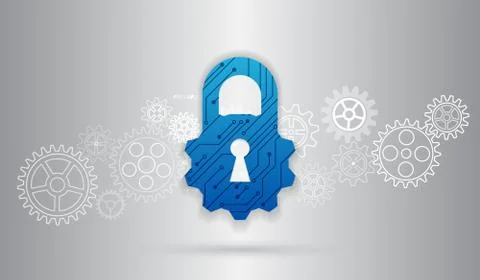 Cyber security and data privacy protection vector illustration. Internet secu Stock Illustration