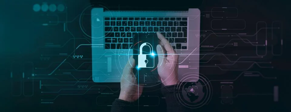 Cyber security and data protection information privacy internet technology .. Illustration