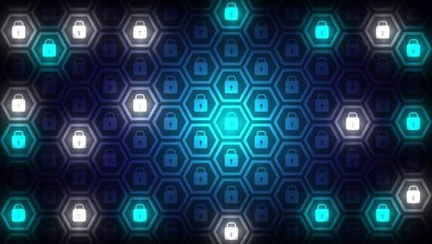 Cyber security and data protection business technology privacy concept Stock-Illustration