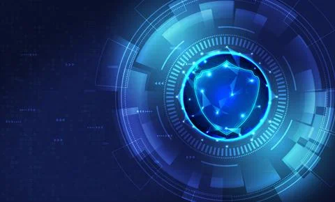 Cyber security and data protection concept, Data security system, Shield ic.. Stock Illustration