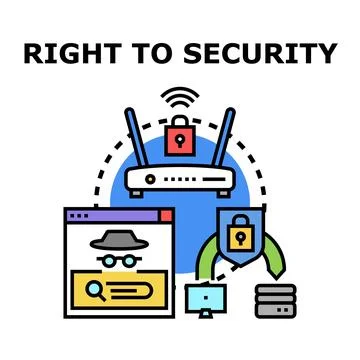Cyber security and data protection concept illustration Stock Illustration