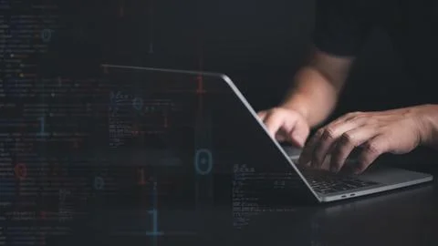 Cyber security and data protection on internet, Password protected system a.. Stock Photos