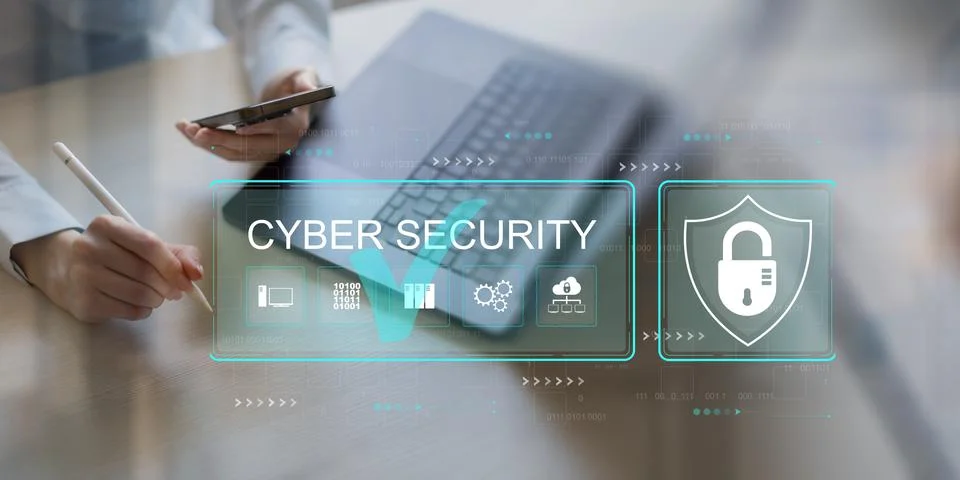 Cyber Security and Data Protection Strategies in Digital Business Environment Stock Photos