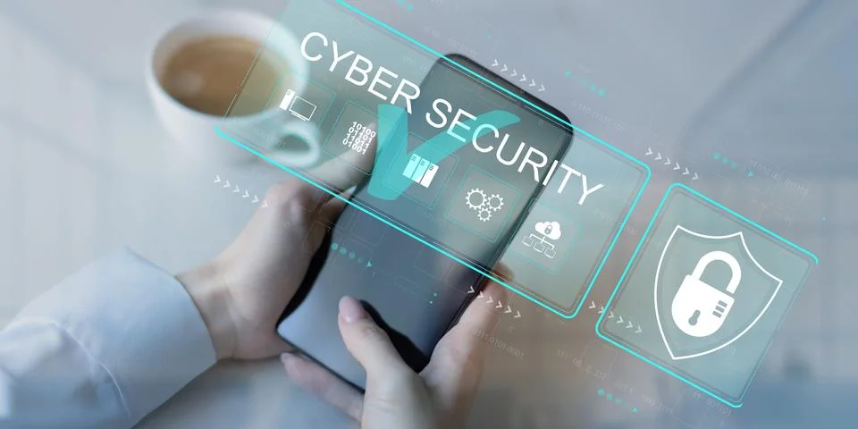 Cyber Security and Data Protection Strategies in Digital Business Environment Stock Photos