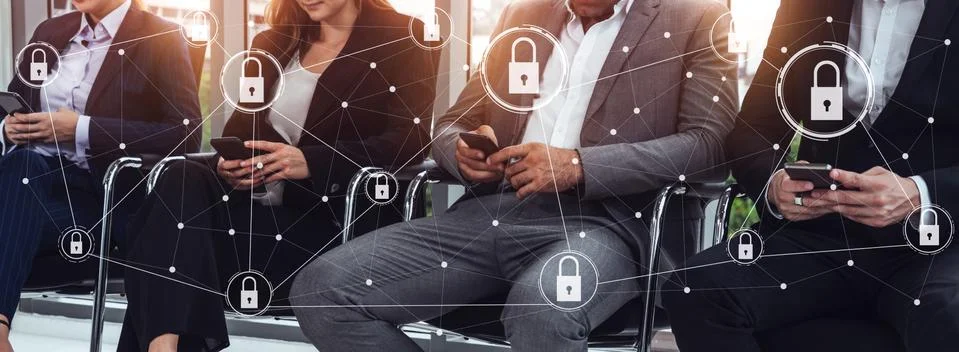 Cyber Security and Digital Data Protection Concept 스톡 사진