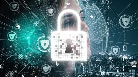 Cyber Security and Digital Data Protection conceptual 库存照片