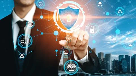 Cyber Security and Digital Data Protection Concept uds Stock Photos