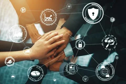 Cyber Security and Digital Data Protection Concept uds Stock Photos