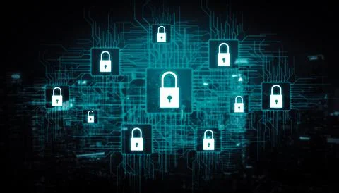 Cyber Security and Digital Data Protection Concept Foto stock