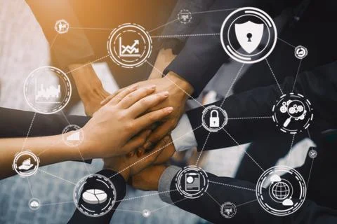 Cyber Security and Digital Data Protection Concept uds Stock Photos