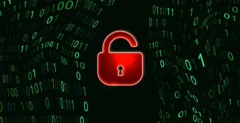 Cyber security and Hacking Concept Vector Background Stock Illustration
