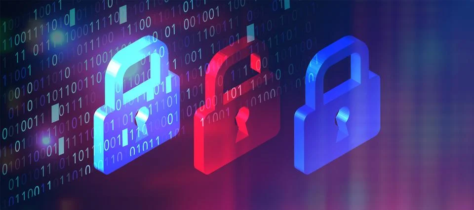 Cyber security and Hacking Concept Vector Background Stockillustratie