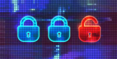 Cyber security and Hacking Concept Vector Background Illustrazione stock