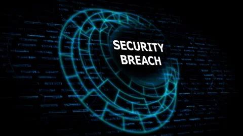 Cyber security and information concept design. technology attack and breach.. Stock Footage 293484069