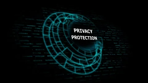 Cyber security and information concept design. technology privacy protectio.. Stock Footage 293484082