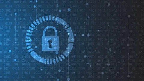Cyber security and information or network protection. Stock Footage