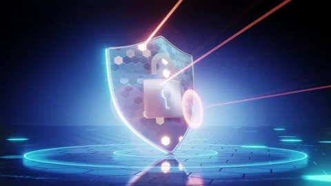 Cyber security and information or network protection. Stock Footage 233714509