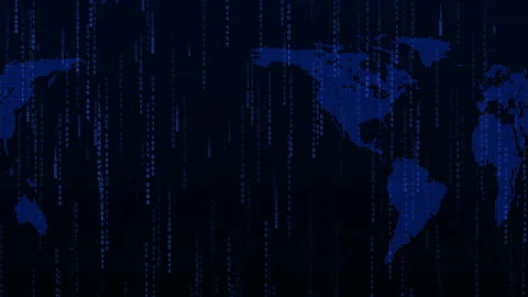 Cyber security and information or network protection background Stock Footage 345292971