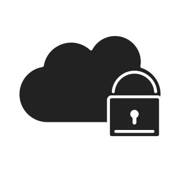 Cyber security and information or network protection cloud computing lock data Stock Illustration