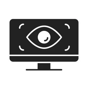 Cyber security and information or network protection computer surveillance 库存插图