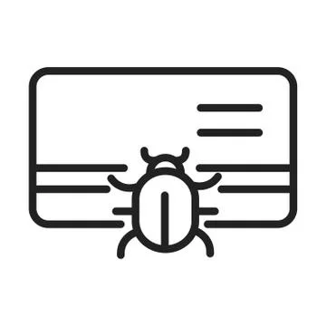 Cyber security and information or network protection data infection virus bug Illustrazione stock