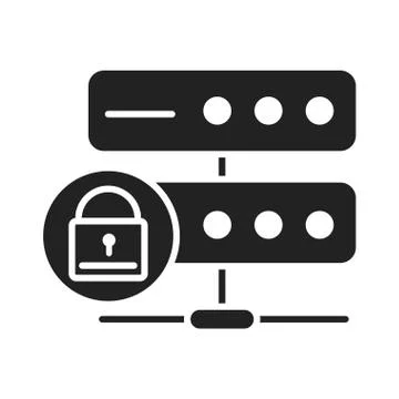 Cyber security and information or network protection database server technology Stock Illustration