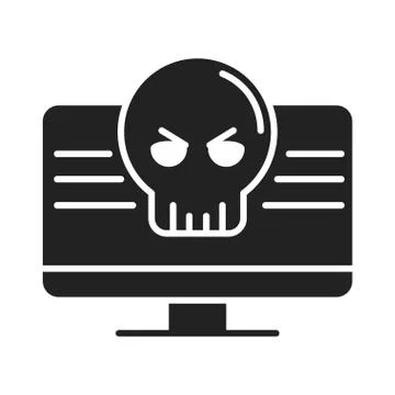 Cyber security and information or network protection computer danger problem 스톡 일러스트