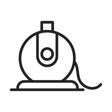 Cyber security and information or network protection webcam surveillance line Stock Illustration