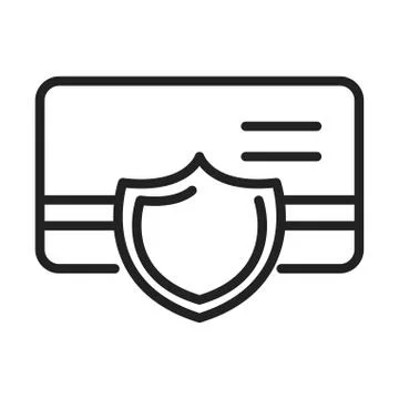 Cyber security and information or network protection bank card shield access Stock Illustration