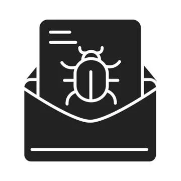 Cyber security and information or network protection infected email virus Stock Illustration