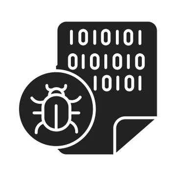 Cyber security and information or network protection data binary code virus 스톡 일러스트