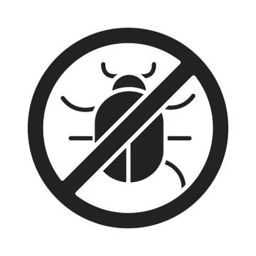 Cyber security and information or network protection attack virus silhouette Stock Illustration
