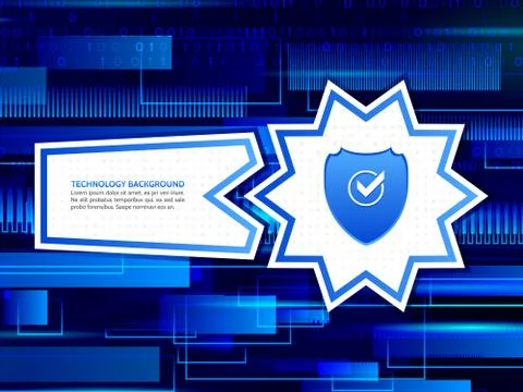 Cyber security and information or network protection Stock Illustration