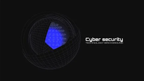 Cyber security and information protection. Protect mechanism, system privacy Stock Illustration