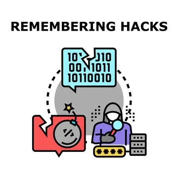 Cyber security and network data hacking concept Stockillustratie