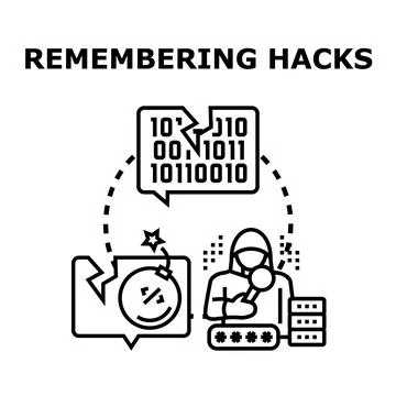 Cyber security and network data hacking concept Stock Illustration